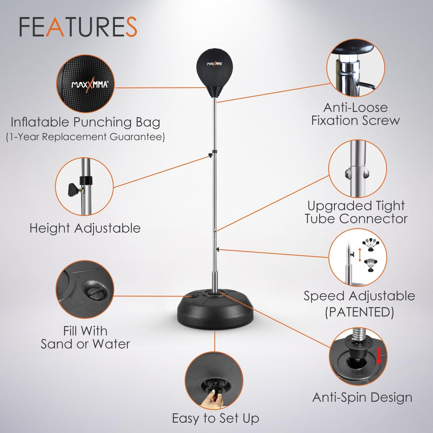 Kit de Bolsa de Reflejo Ajustable de Velocidad MaxxMMA