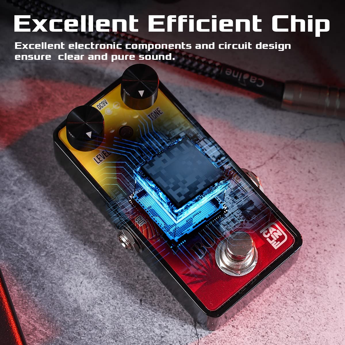 Caline Mini pedal de refuerzo de guitarra G Series G011 Clean Booster Pedal para guitarra eléctrica, True Bypass