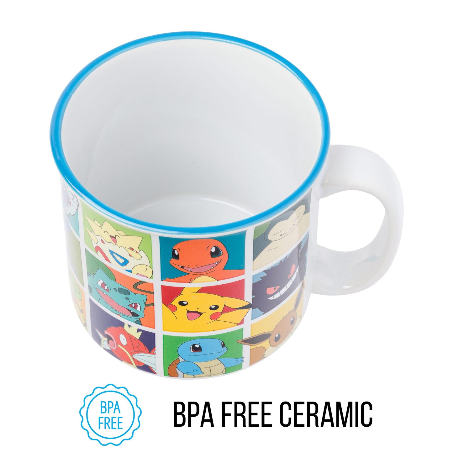 Taza de Cerámica Silver Buffalo Pokemon Pikachu Snorlax Charmander Squirtle y Más para Adultos