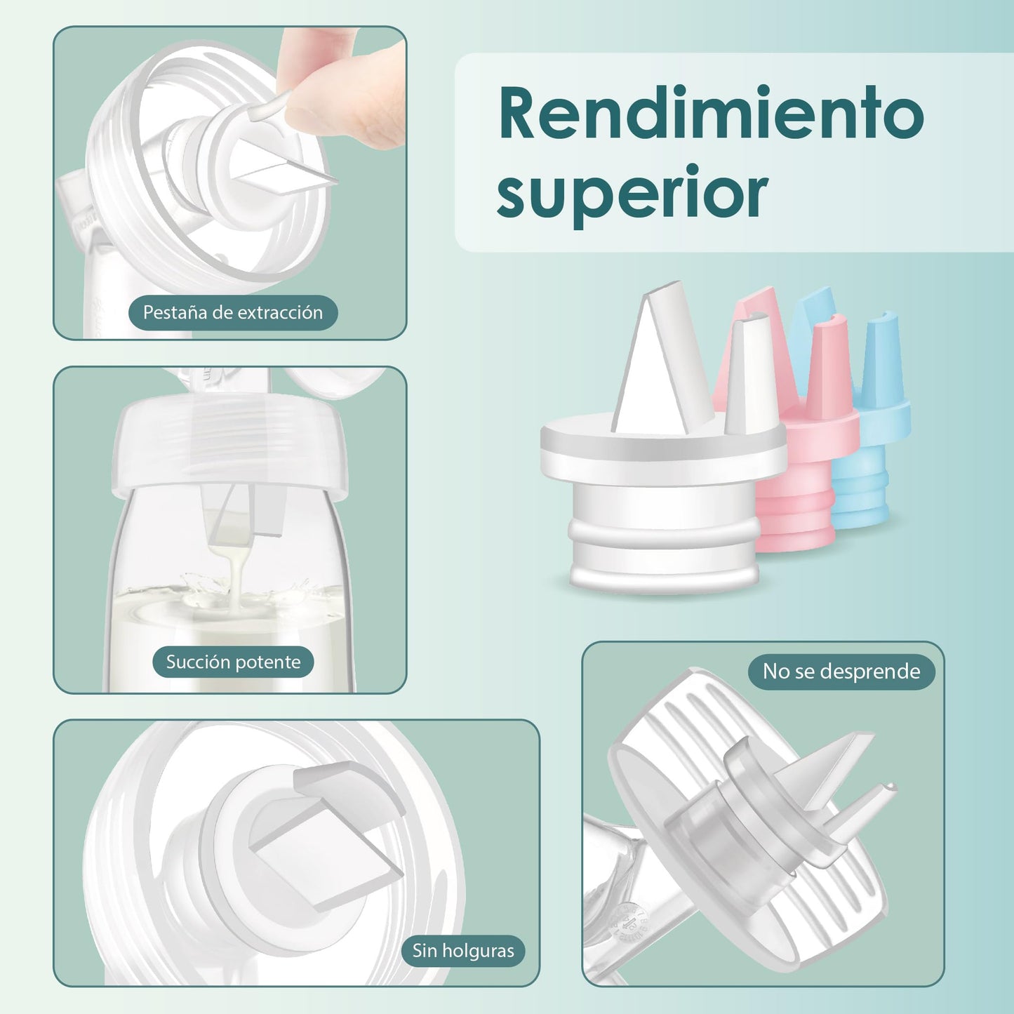 Válvula tipo pico de pato Maymom con lengüeta de extracción, compatible con Medela / Spectra / Avent SCF332/334/394/391/430/330 / Motif Luna; válvula de repuesto para válvulas tipo pico de pato Spectra S1, S2, Synergy Gold; 6 piezas (rosa)