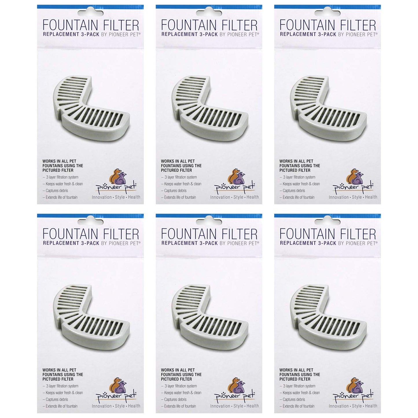 Filtros de Repuesto Pioneer Pet cerámica y Acero Inoxidable Gota de Lluvia