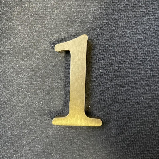 Pegatina de Latón Soild Letras Inglesas de Metal Autoadhesivas para Señalización de Dirección y Decoración de Casa