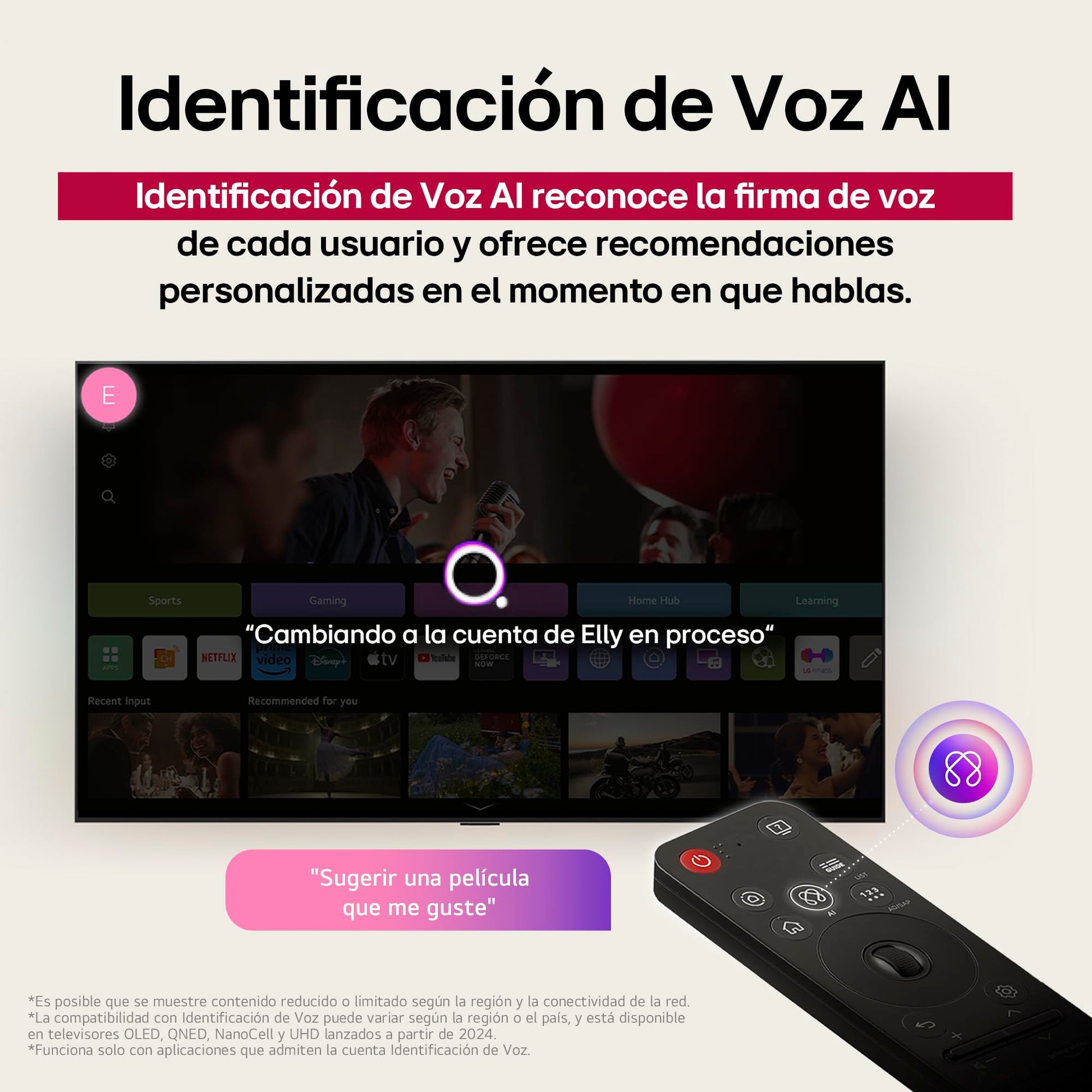 LG Pantalla 55 Pulgadas UHD AI UA7550 4K Smart TV 2025 55UA7550PSA | Sistema Operativo webOS | Identificación de Voz AI | HGIG Mode Channels | Sport Alert | HDR10 | Control Magic Remote AI