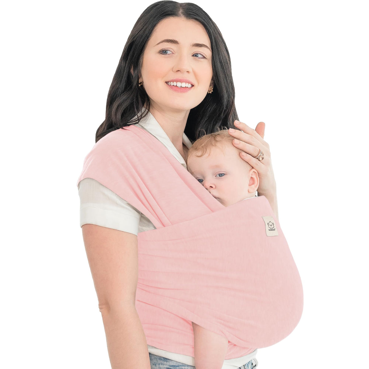 KeaBabies - Portabebés Original Todo en 1 para Bebés Recién Nacidos a Niños, Fácil de Usar, Unión Manos Libres, Envoltura Ligera y Transpirable para (rosa Sucio)