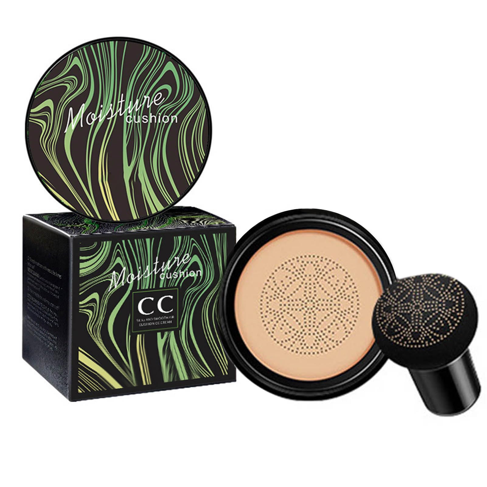 Base de Maquillaje Air Cushion BB Cream CC Cream con Esponja Mushroom Head - Hidratante, Larga Duración y Fácil de Aplicar - Ideal para Maquillaje Desnudo - Maquillaje Brillante.