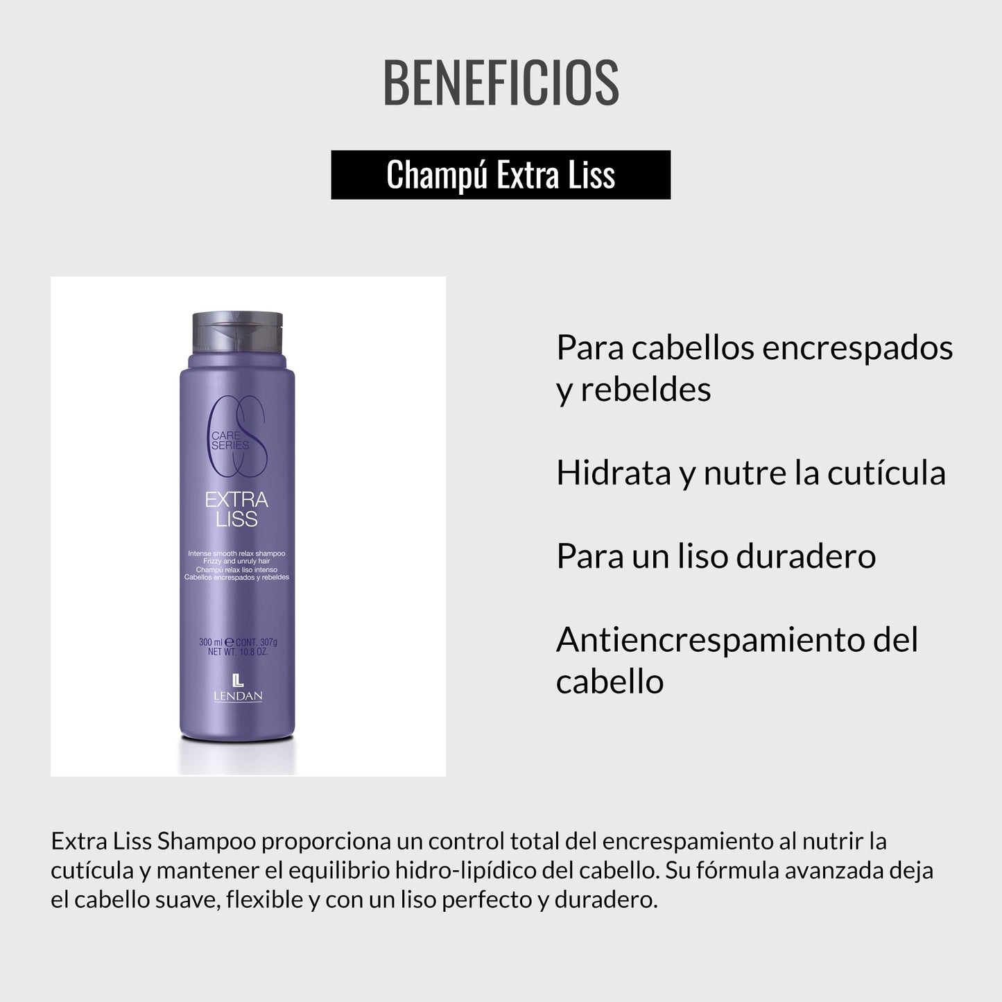 Lendan Extra Liss Intense Smooth Relax Shampoo, 10.8 Ounce/300ml