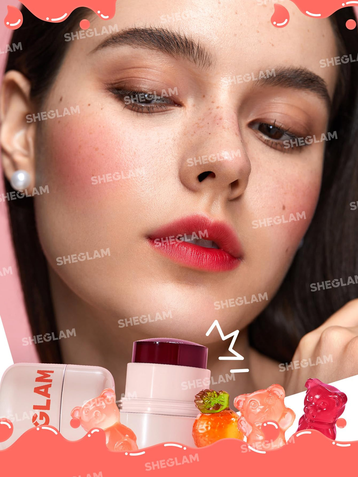 SHEGLAM Jelly-Licious Hydrating Lip and Blush Tint (Ahoy, Pequeño)