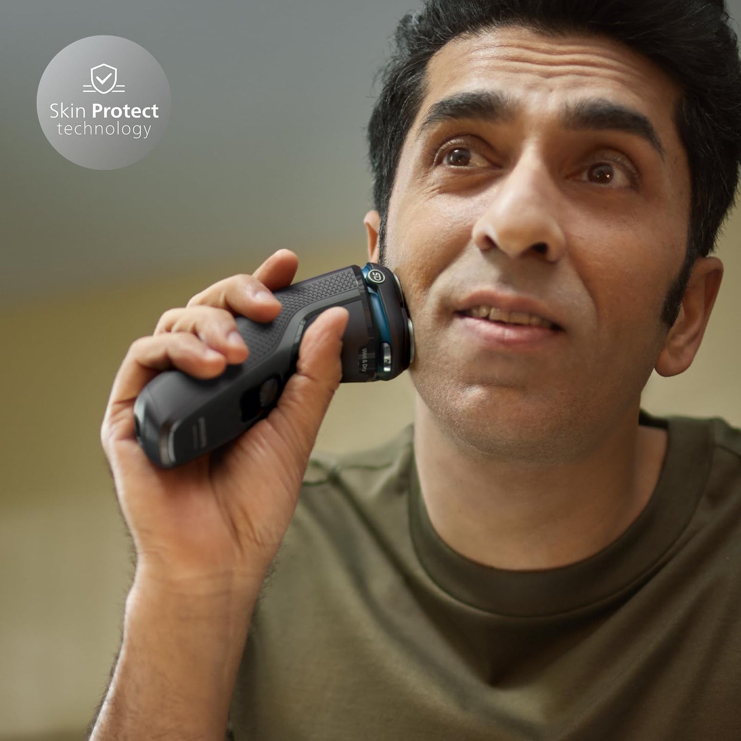 Philips Shaver Series 3000 - Maquinilla de afeitar eléctrica recargable para hombre (acero metálico)