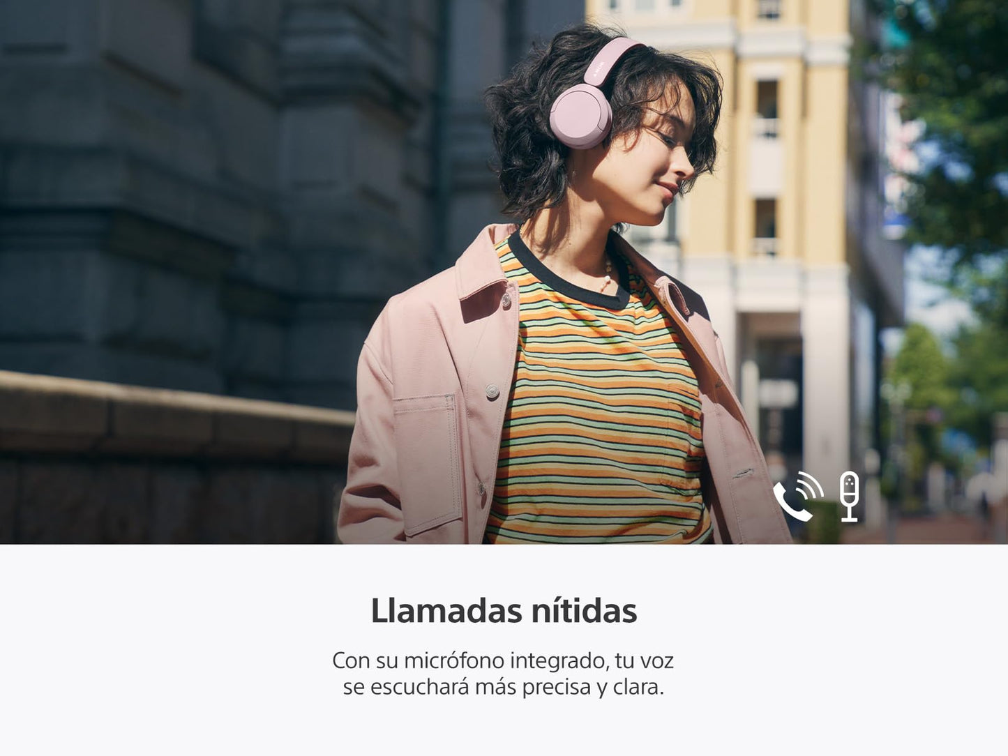 Audífonos Inalámbricos Sony Rosa Modelo WH-CH520