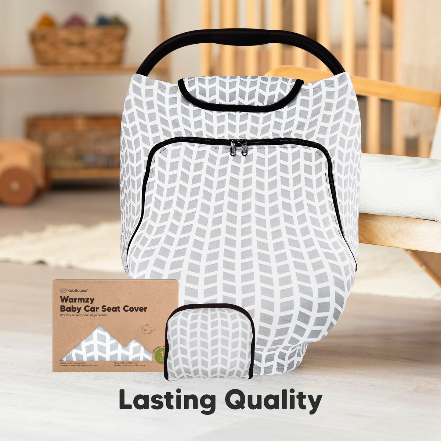 KeaBabies Funda de asiento de coche para bebés – Toldo de asiento de coche de bebé para primavera, otoño e invierno – Fundas de asiento de coche universales de ajuste elástico para bebés, niños y niñas, funda
