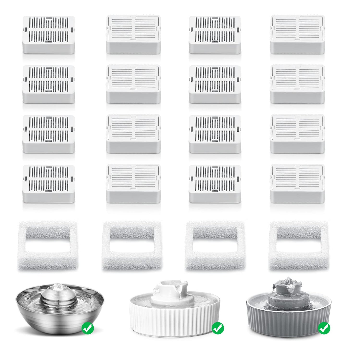 Filtros de Fuente NautyPaws Cerámica para Gatos Magdalenas y Ondas