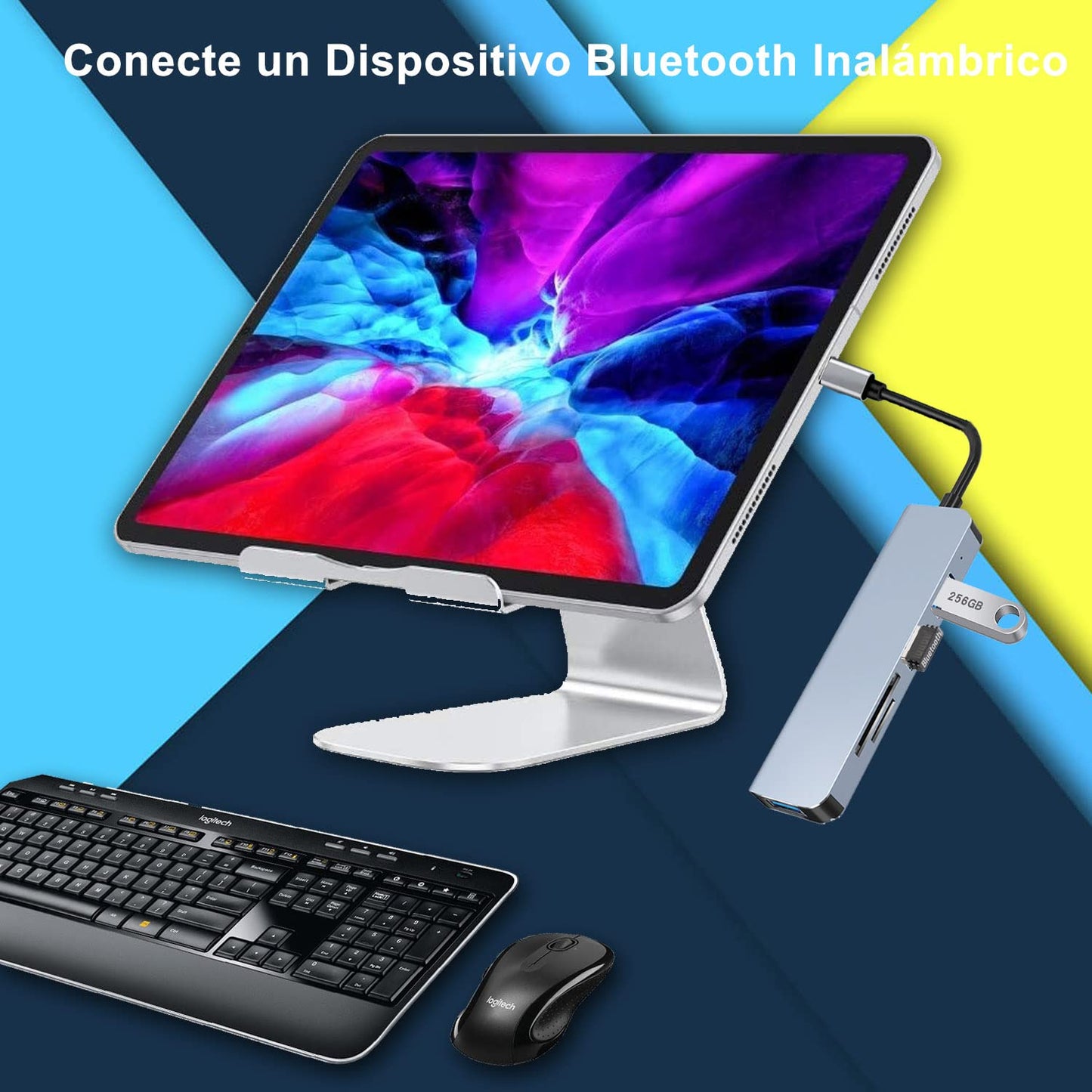 Hub USB C, 5 en 1 Adaptador Multipuerto USB C 3.0 con 3 Puertos USB Lector de Tarjetas SD/Micro SD, Compatible con MacBook Air/Pro iPad Chromebook Lenovo Huawei Surface