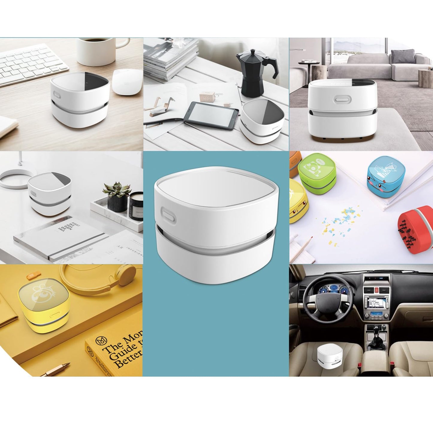 ODISTAR - Aspiradora de computadora, mini barredora de polvo de mesa, ahorro de energía, alta resistencia hasta 90 minutos, diseño giratorio sin cable y 360º para teclado, hogar, escuela, oficina