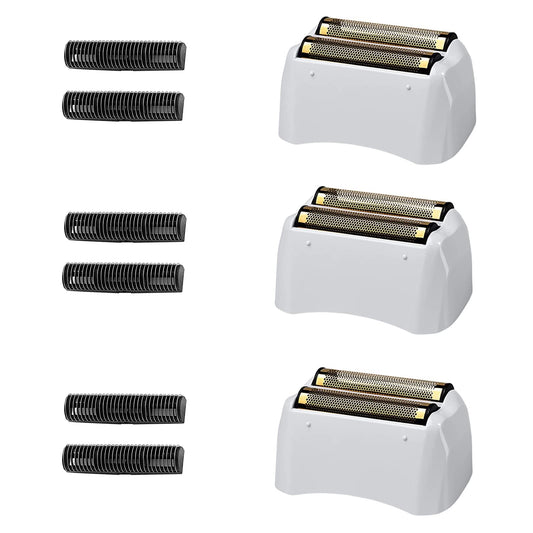 colorski 3 paquetes de láminas y cortadores de repuesto para afeitadora profesional compatibles con Andis #17155 y #17150#17200 Shaver Pro Foil