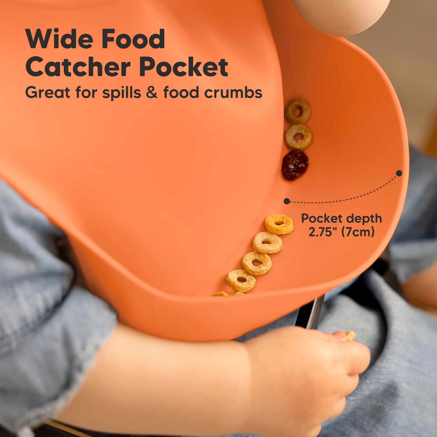 KeaBabies - Paquete de 2 baberos de silicona para bebés, baberos de silicona para comer, baberos de silicona pura de grado alimenticio, baberos para niños pequeños, baberos impermeables, baberos de