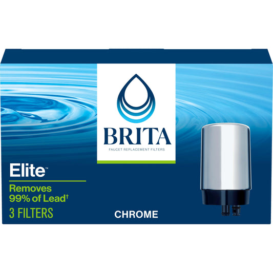 Brita Filtros de agua de repuesto básicos, 3 unidades, cromado