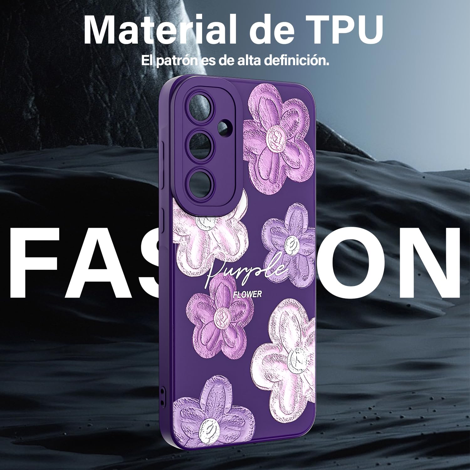 Threehao Funda para Samsung Galaxy A35, Ultra Delgado Flexible Suave TPU Silicona Carcasa con Moda Aesthetic Dibujos Flores, Antigolpes Anti-arañazos Protectora Case para Samsung A35