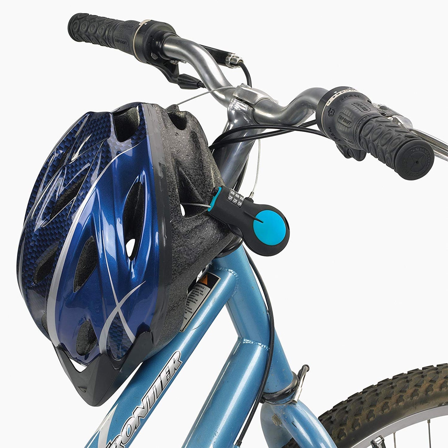 Lewis N. Clark - Candado de cable retráctil con cable de acero de 30 pulgadas, Azul, Una talla, Candado aprobado por Tsa y candado para bicicleta para equipaje + viajes, configura tu combo con cable