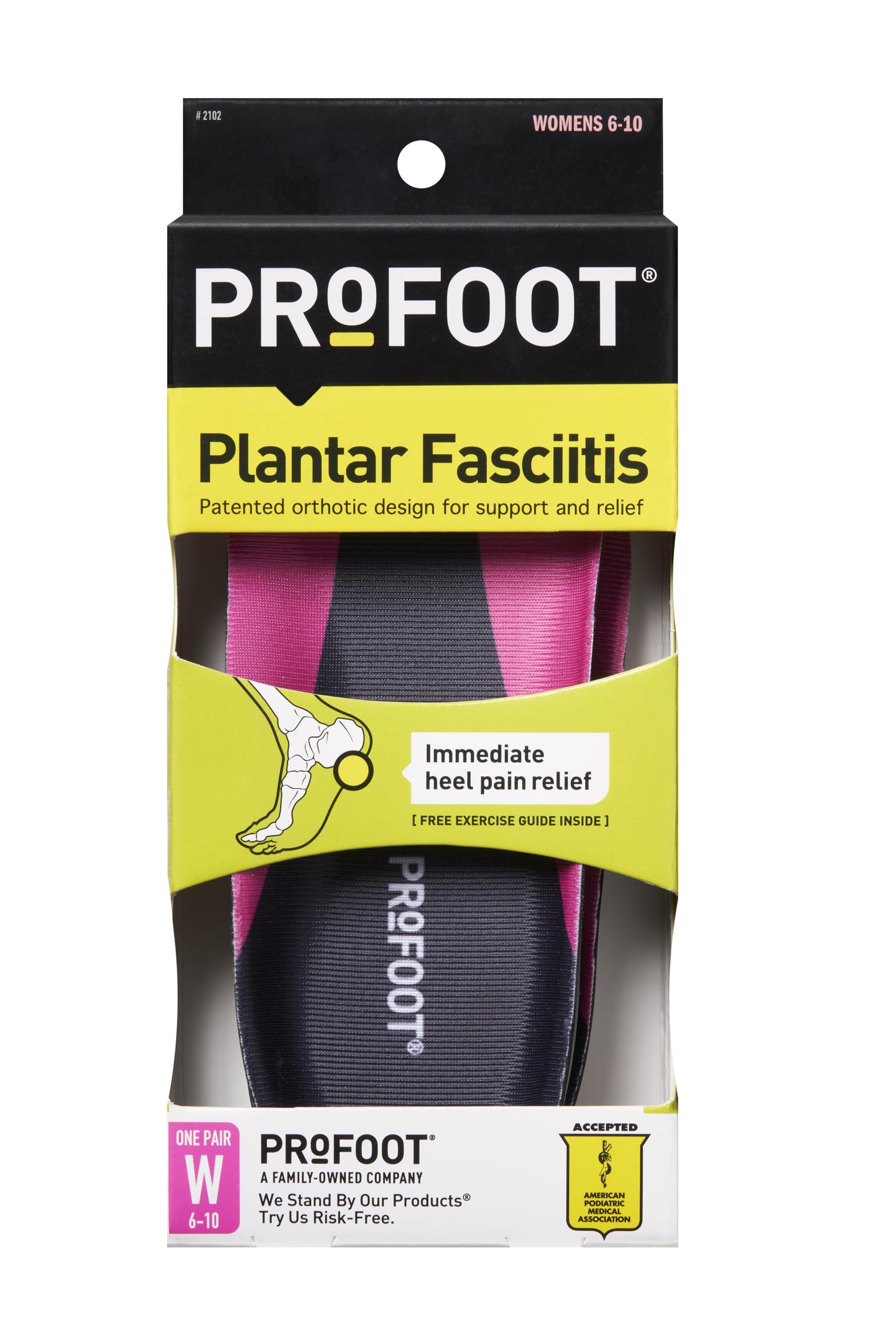 Plantillas Ortopédicas PROFOOT para Fascitis Plantar Mujer 6-10
