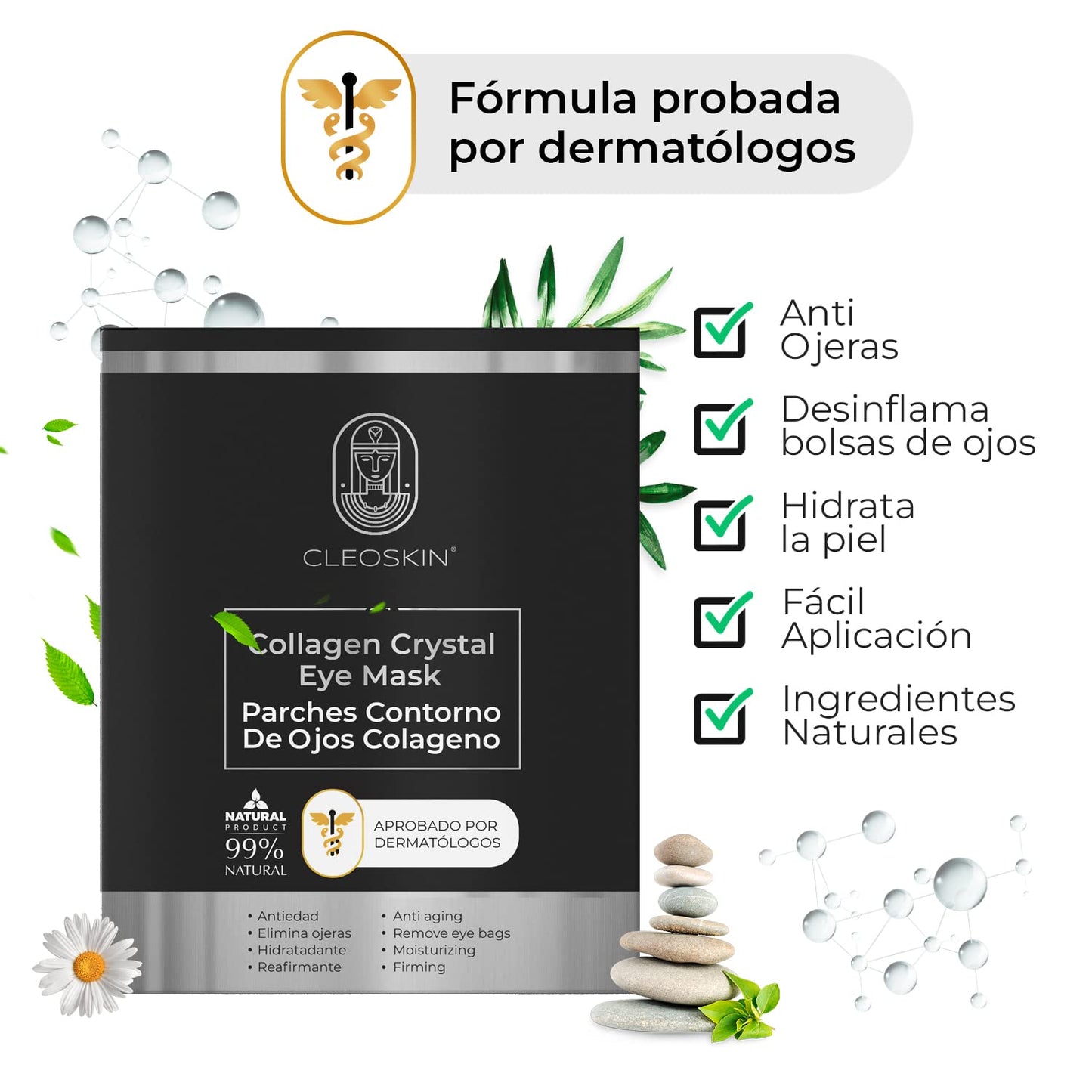 Kit ice roller, hielo facial con parches para EL CONTORNO DE OJOS ojos, molde de silicona para rostro con parches anti ojeras, rodillo facial hielo, hielo para la cara. skincare