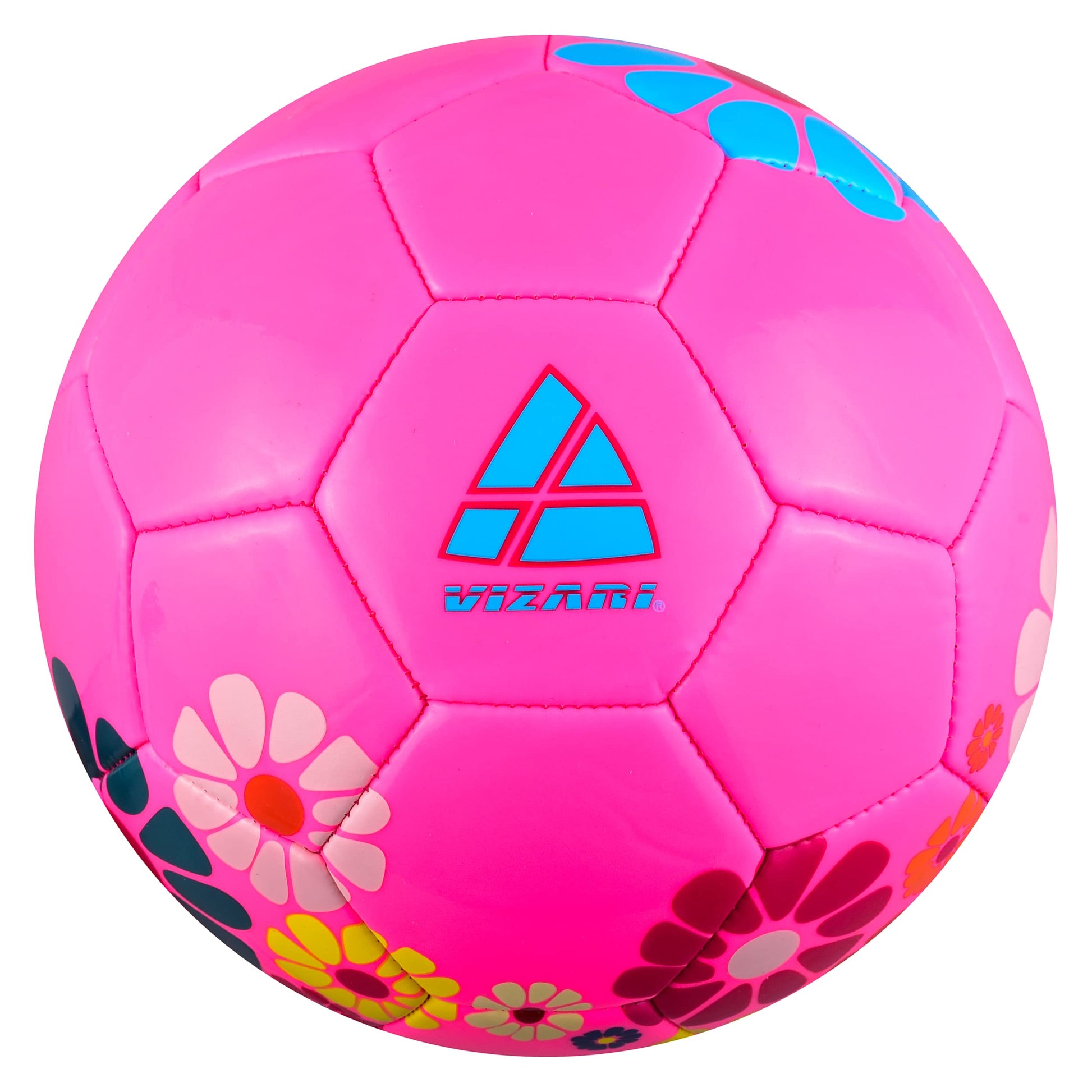 Balón de Fútbol Vizari Blossom rosa azul Talla 4