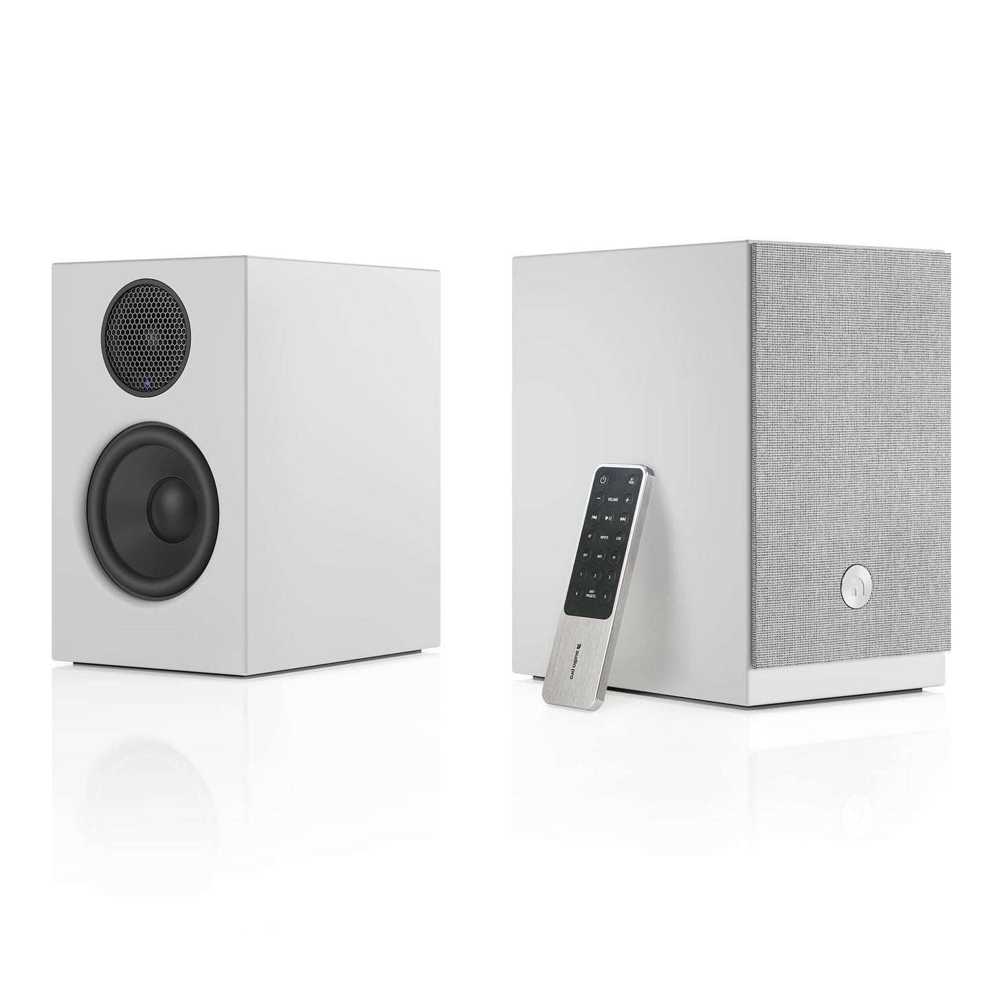 Audio Pro Altavoces inalámbricos A28 | WiFi, Bluetooth 4.2, estéreo de Entretenimiento en el hogar multihabitación | Compatible con AirPlay 2, Spotify | Blanco