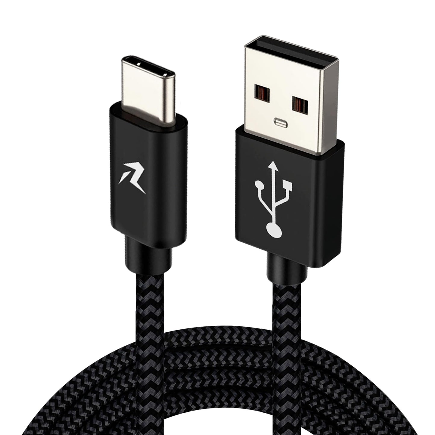 Cable USB C Redlemon Gris Resistente de 3 Metros Compatible con Dispositivos de Carga Rápida