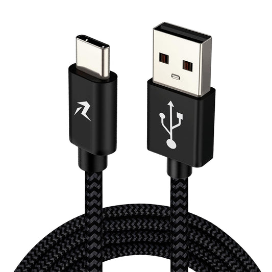 Cable USB C Redlemon Gris Resistente de 3 Metros Compatible con Dispositivos de Carga Rápida