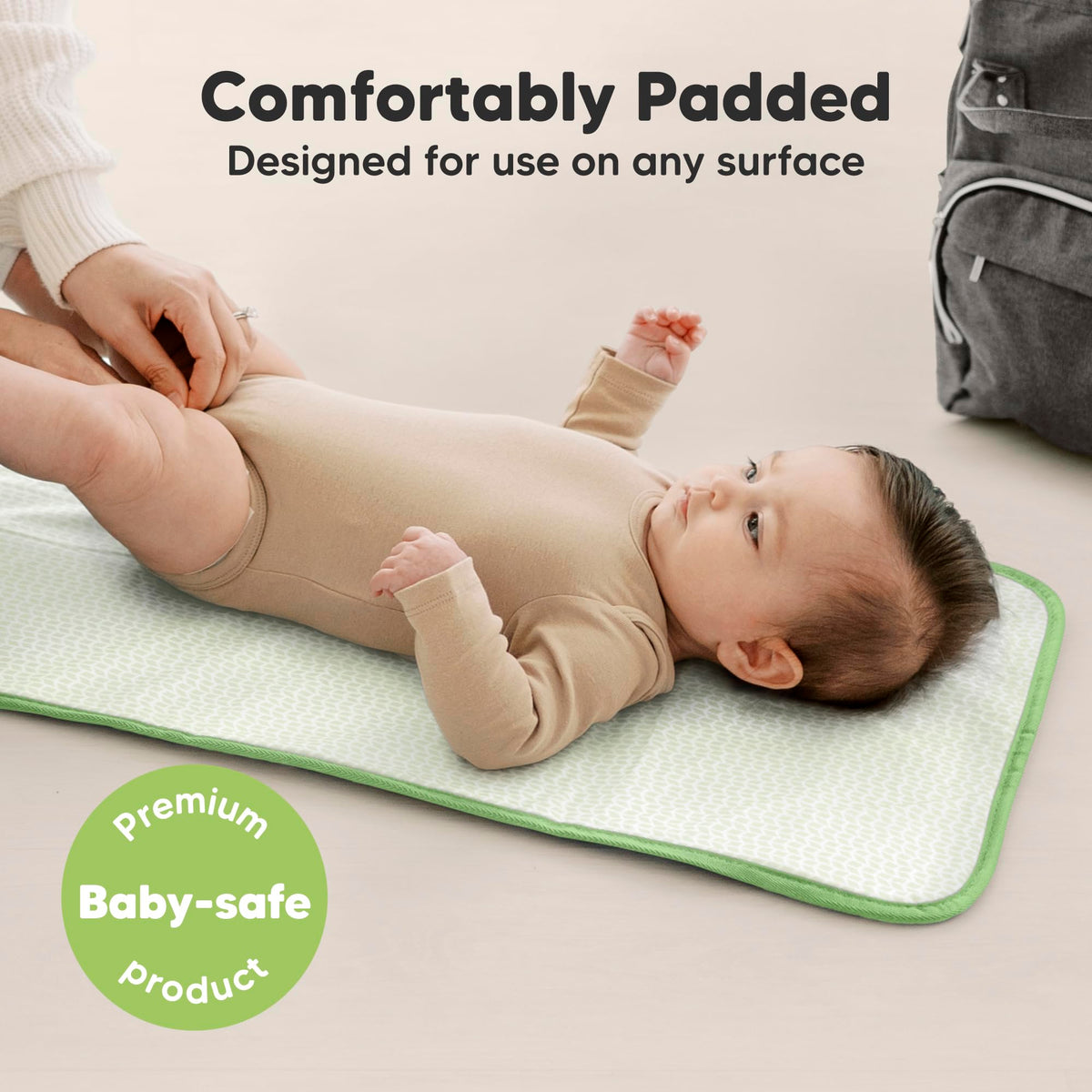 KeaBabies Cambiador portátil, fácil de limpiar, plegable, impermeable, para bolso cambiador, compacto, ligero, 65 x 35 cm, para recién nacidos, bebés y bebés