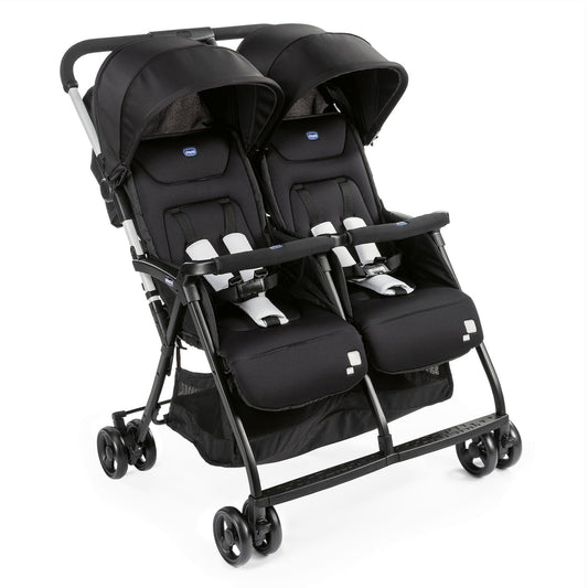 CHICCO, Carriola Gemelar Ohlalà Twin, Carriola Doble, Color Negro