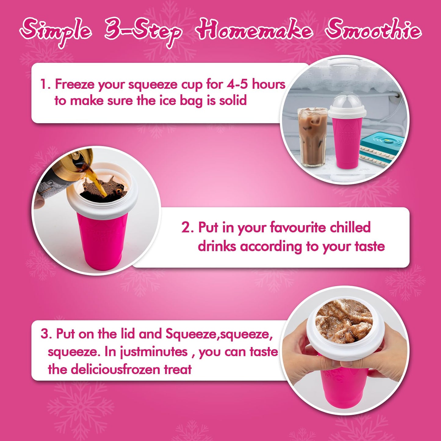 Jairuty - Taza para hacer granizados, tazas mágicas de congelación rápida para hacer helados de licuado de leche casera, taza para hacer granizado de doble capa, regalos de cumpleaños para niños