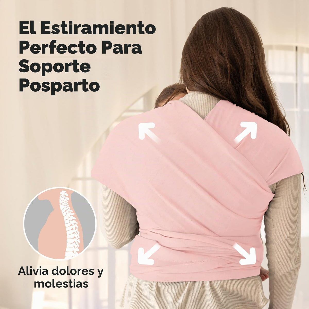 KeaBabies - Portabebés Original Todo en 1 para Bebés Recién Nacidos a Niños, Fácil de Usar, Unión Manos Libres, Envoltura Ligera y Transpirable para (rosa Sucio)
