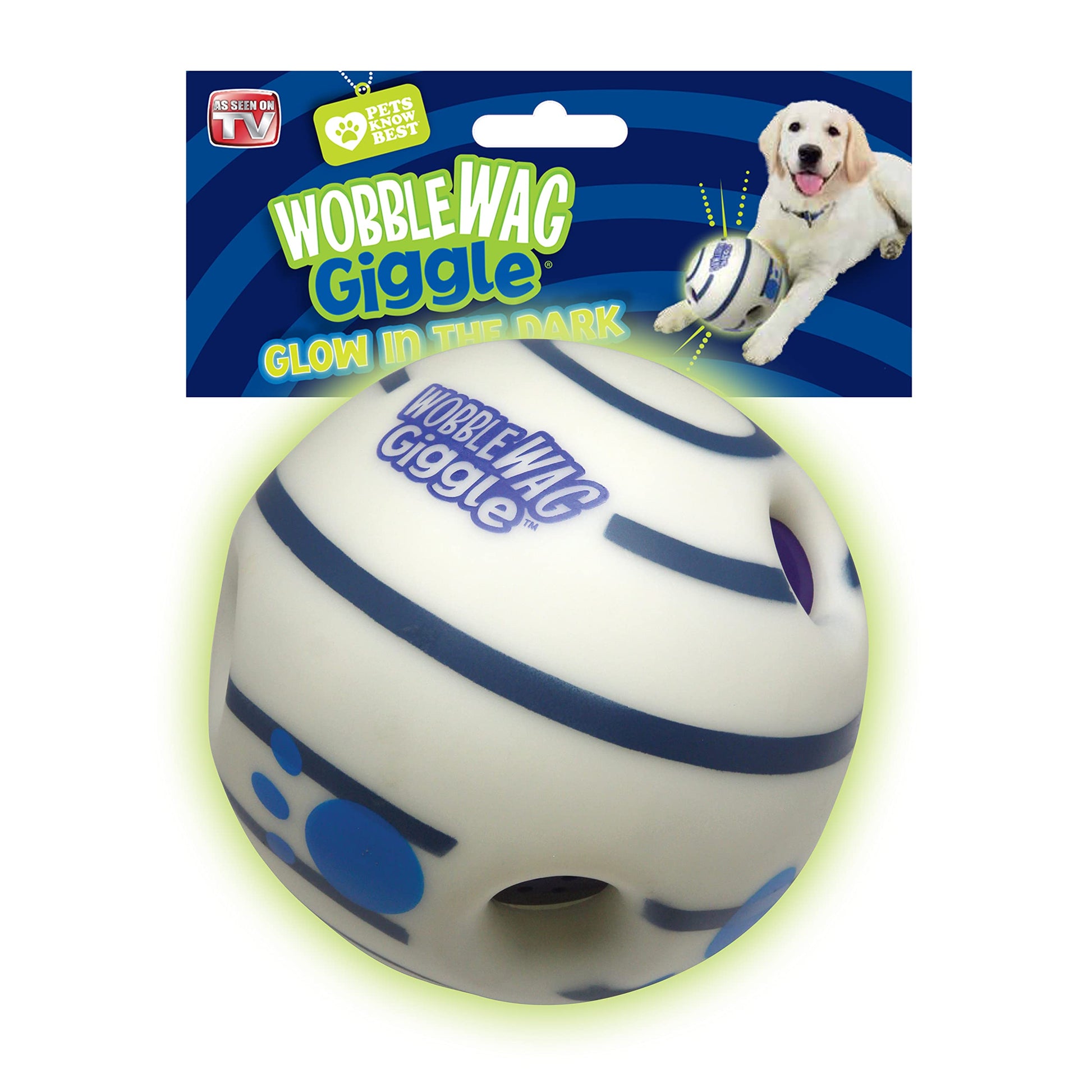Juguete Interactivo Wobble Wag Giggle Brilla en la Oscuridad para Perro con Sonidos de Risa