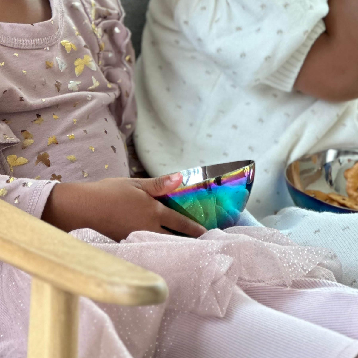 Ahimsa - Cuencos de acero inoxidable para niños, 12 onzas, arco iris