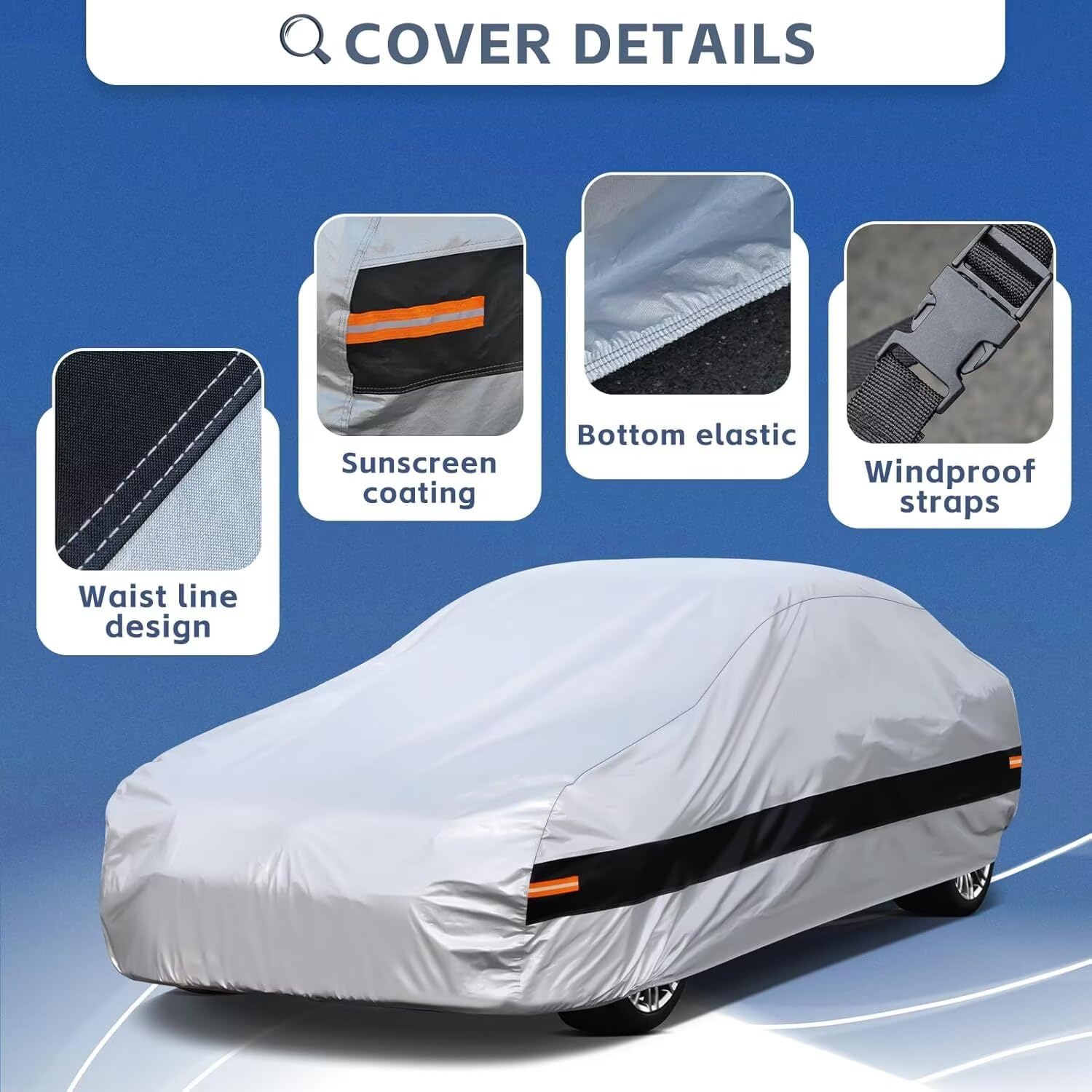 Holthly Funda de Coche de 10 Capas para B-MW Z4 E85, E89, G29 (2009-2025), Fundas de Coche para automóviles para Todo Tipo de Clima, Impermeable, protección contra el Sol, la Nieve, la Lluvia