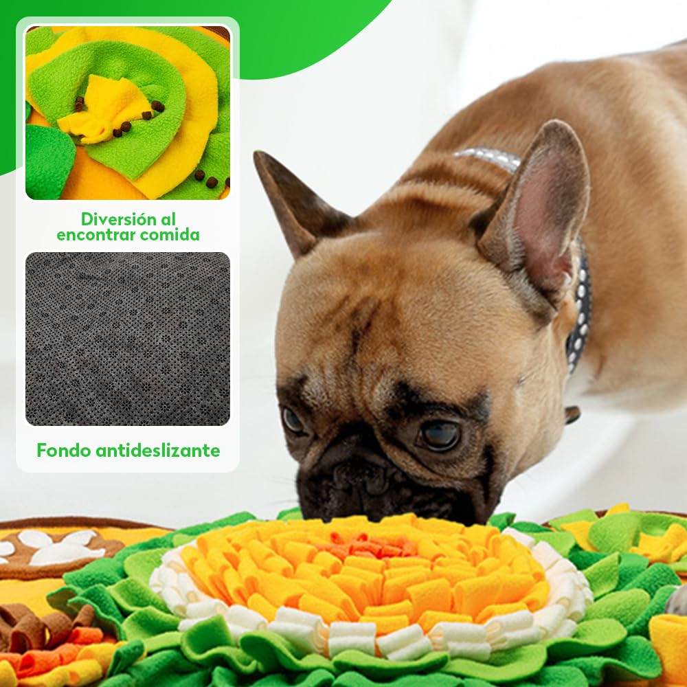 JEMUON Alfombrilla para Snuffle de Mascotas, Tapete Olfativo para Perros, Tapete Entrenador para Perro, Snuffle Mat de Adiestramiento para Olfatear Alimento, Juguete Interactivo para Perro Mascotas