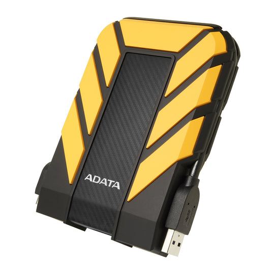 Disco Duro Externo ADATA Amarillo Resistente a Golpes, Agua y Polvo 2 TB Grado Militar