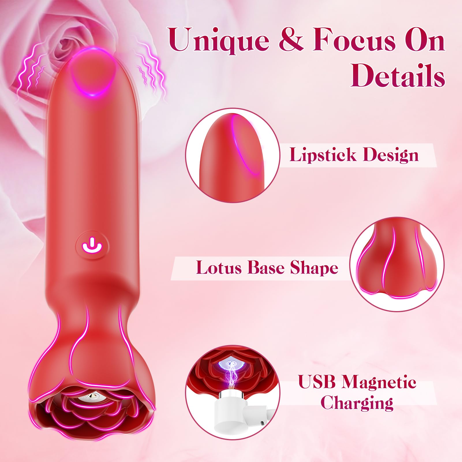 AXIVUX Mini Vibrador Bala Para Adultos: Vibradores Controlados Por App, Juguetes Sexuales Femeninos Con 9 Modos De Vibración, Consolador Con Efecto Lápiz Labial Para El Punto G Y El Clítoris, Vibrador