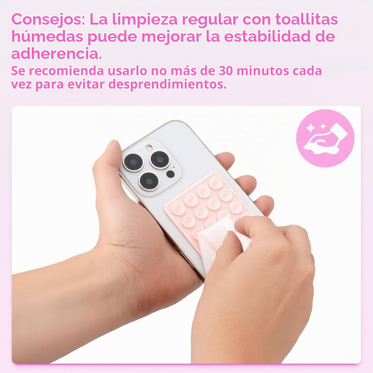 Soporte de Teléfono Wozobuy Silicona Negro Adhesivo de Ventosa para Selfies y Videos