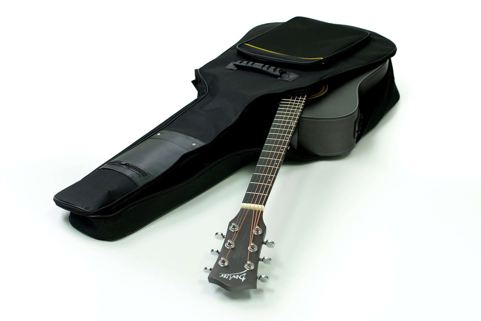 Guitarra Electroacustica Deviser LS130 BK, cuerdas de metal, incluye afinador y funda