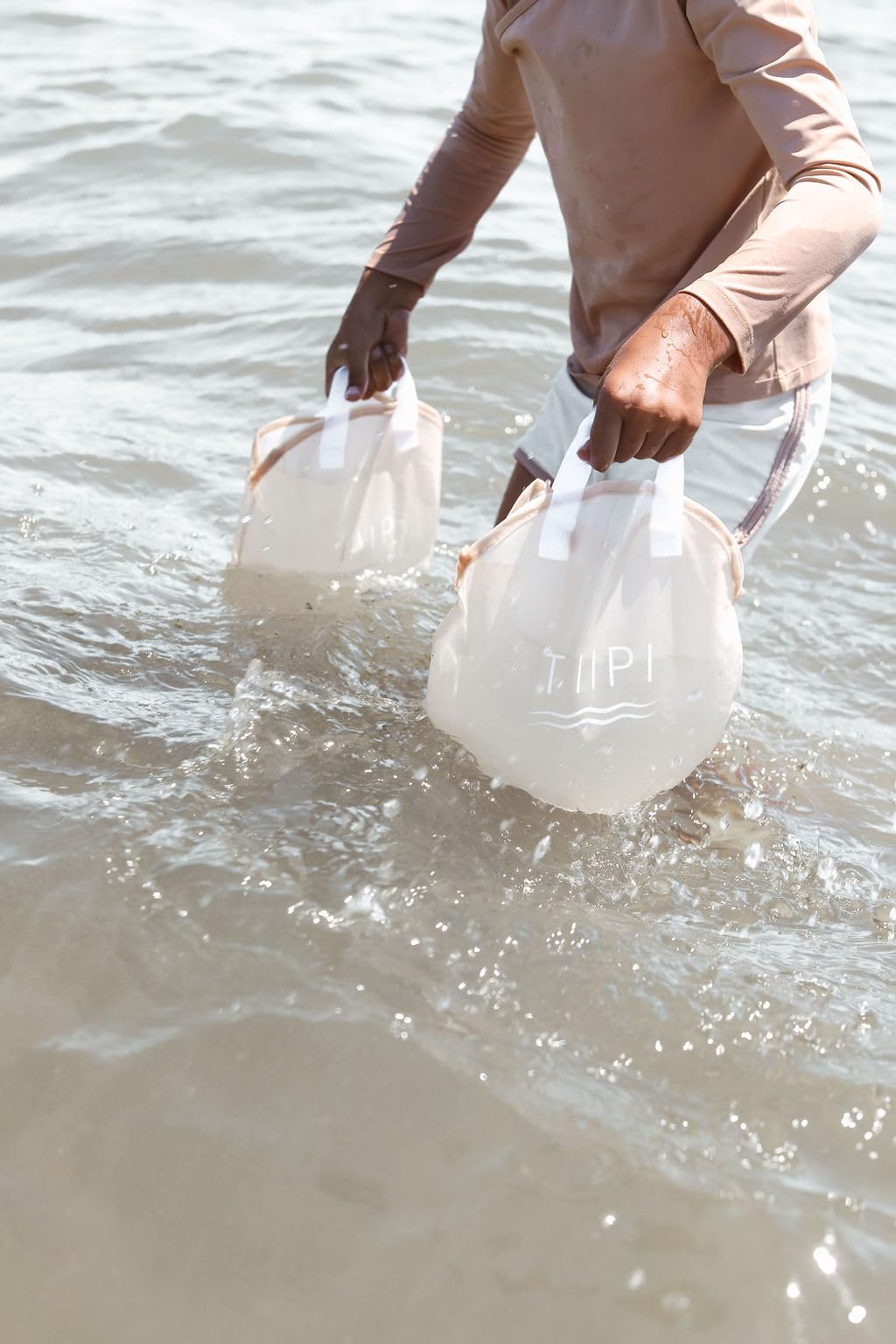 Piscina de Playa Tiipi Azul con Sombra para Niños y Bebés