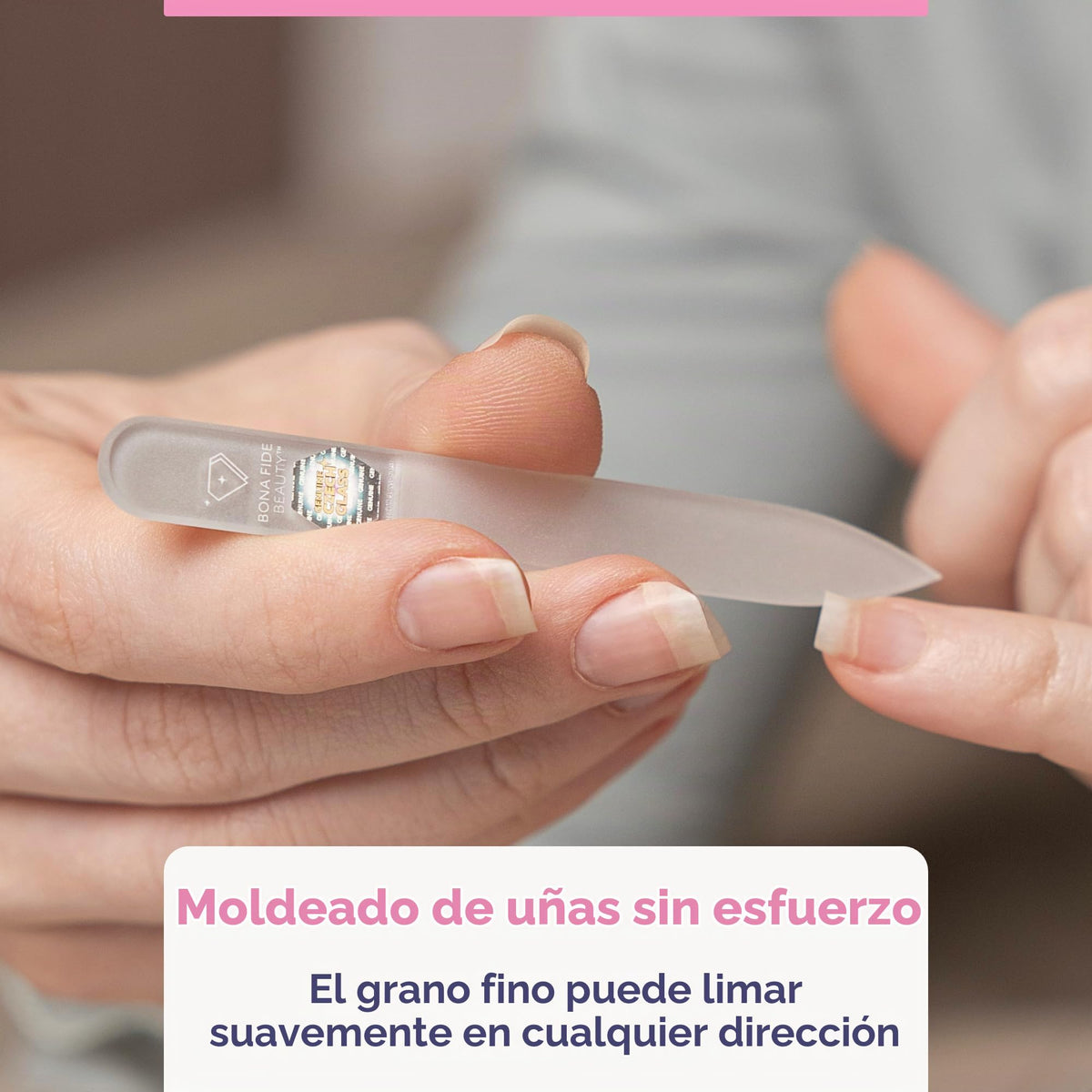 Juego de limas de uñas de cristal para cutículas, limas de uñas de manicura en estuche, limado de precisión, suave en uñas naturales y cutículas, vidrio checo de calidad prémium