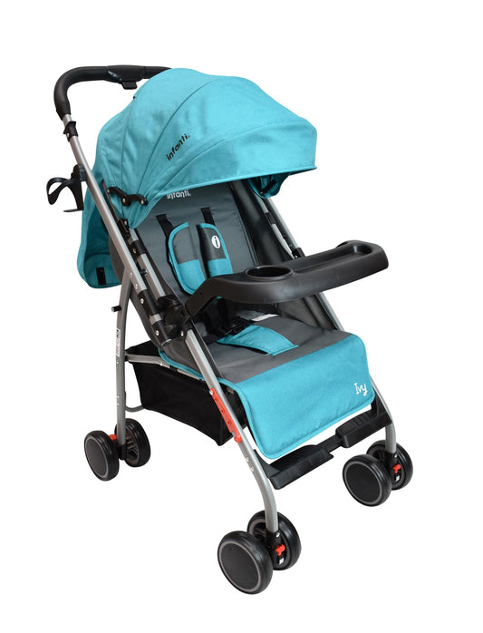 INFANTI | Carriola De Paseo Ivy | Con Mango Reversible | Ligera y Plegable | Soporta 15 kg | Multiposiciones (Turquesa)