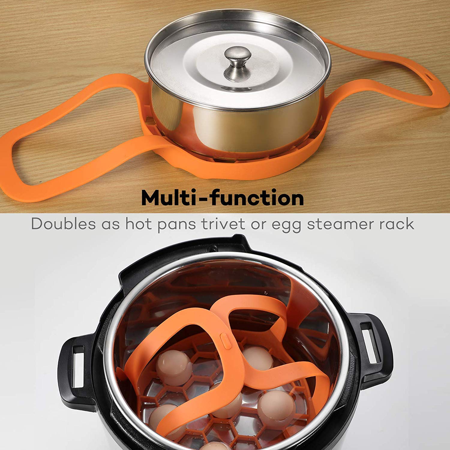 SiCheer - Eslinga de silicona compatible con olla instantánea de 3 cuartos, compatible con otras marcas de cocinas multifunción