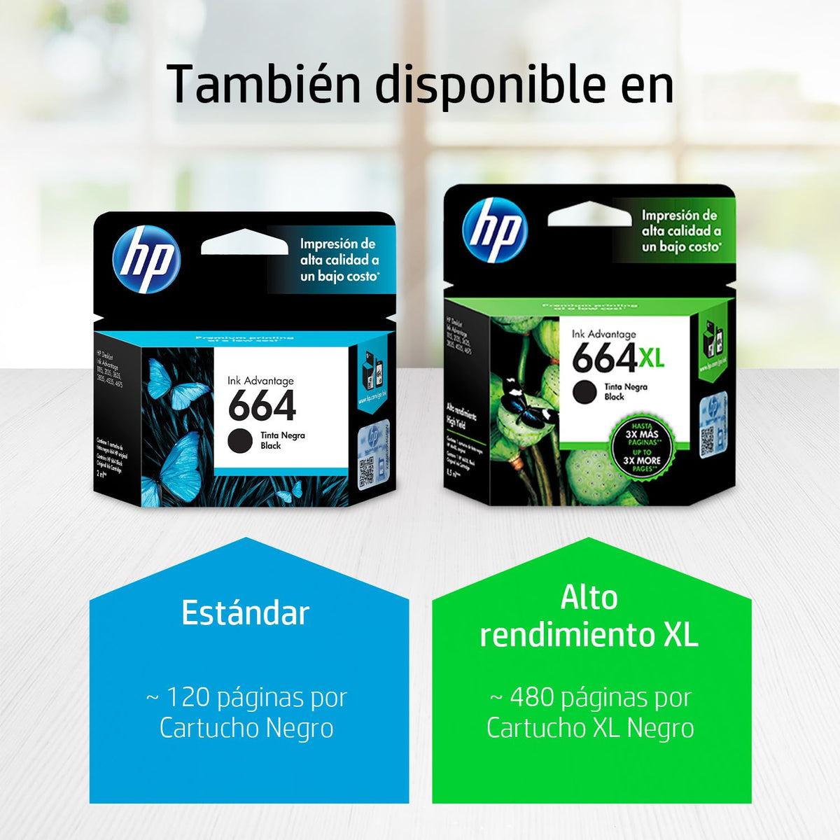 Cartucho de Tinta HP Negro 664XL Original Compatibilidad Deskjet 4535 y Más Impresoras