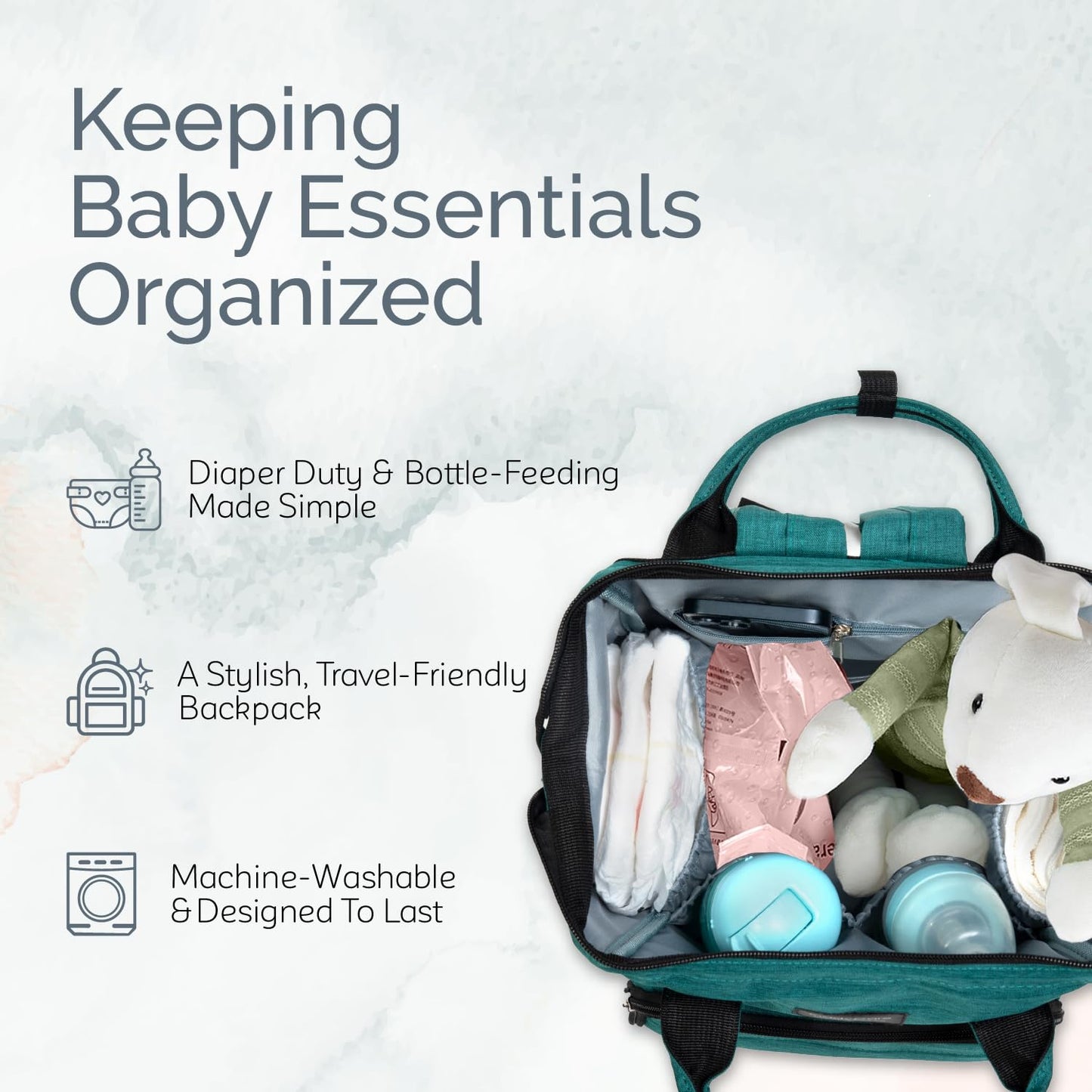 Mochila para pañales multifunción para viajar con bebé Gran Capacidad