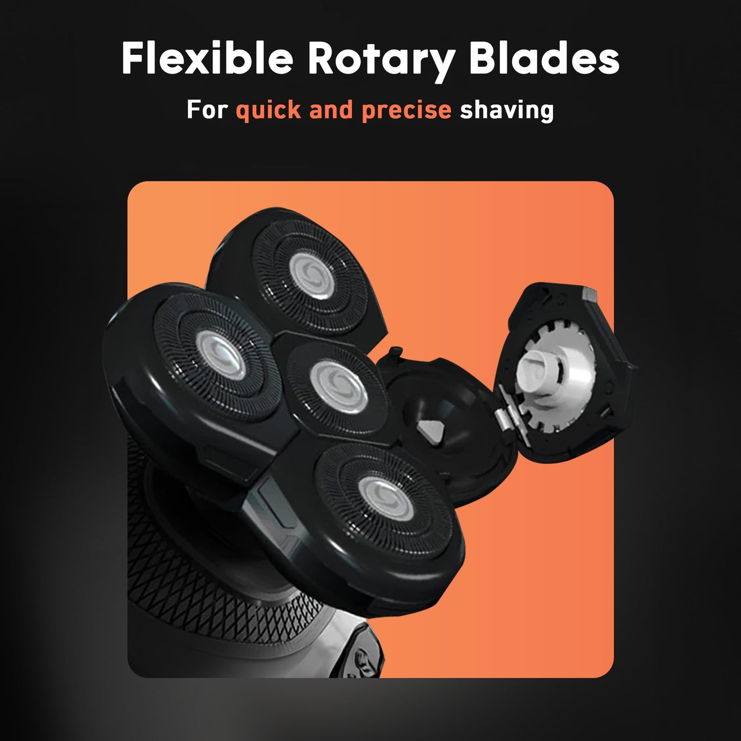 Groomie BaldiePro - Afeitadoras de cabeza calva inalámbricas para hombres, repuesto de cuchilla, afeitadoras eléctricas impermeables para cabeza de repuesto, maquinilla de afeitar rotativa para
