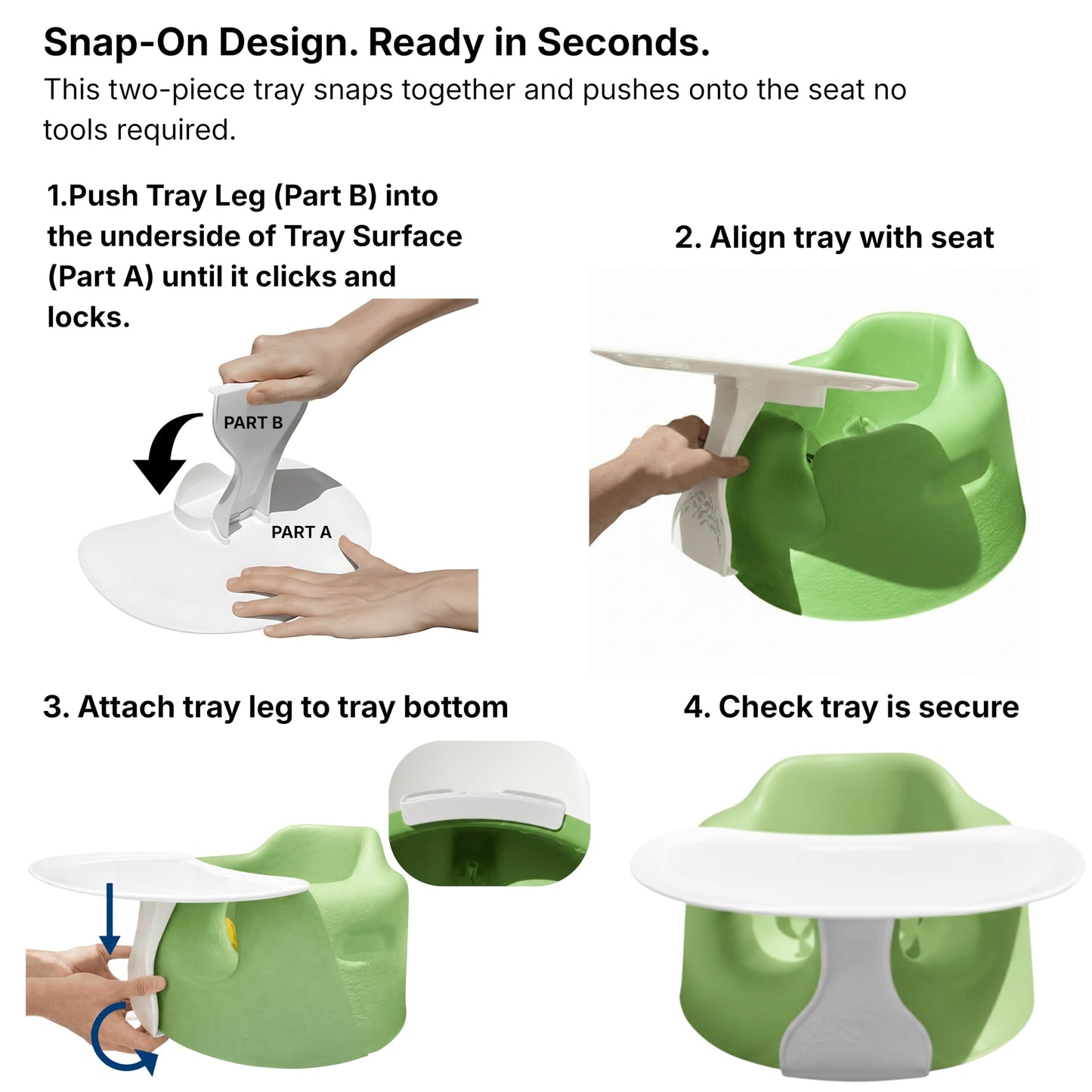 Pail Buddies Accesorio de Bandeja Compatible con la Silla de Suelo Bumbo para bebé | Superficie de Bandeja para Comer y Jugar | Accesorio fácil de Limpiar | Accesorio Ideal para la Silla Bumbo