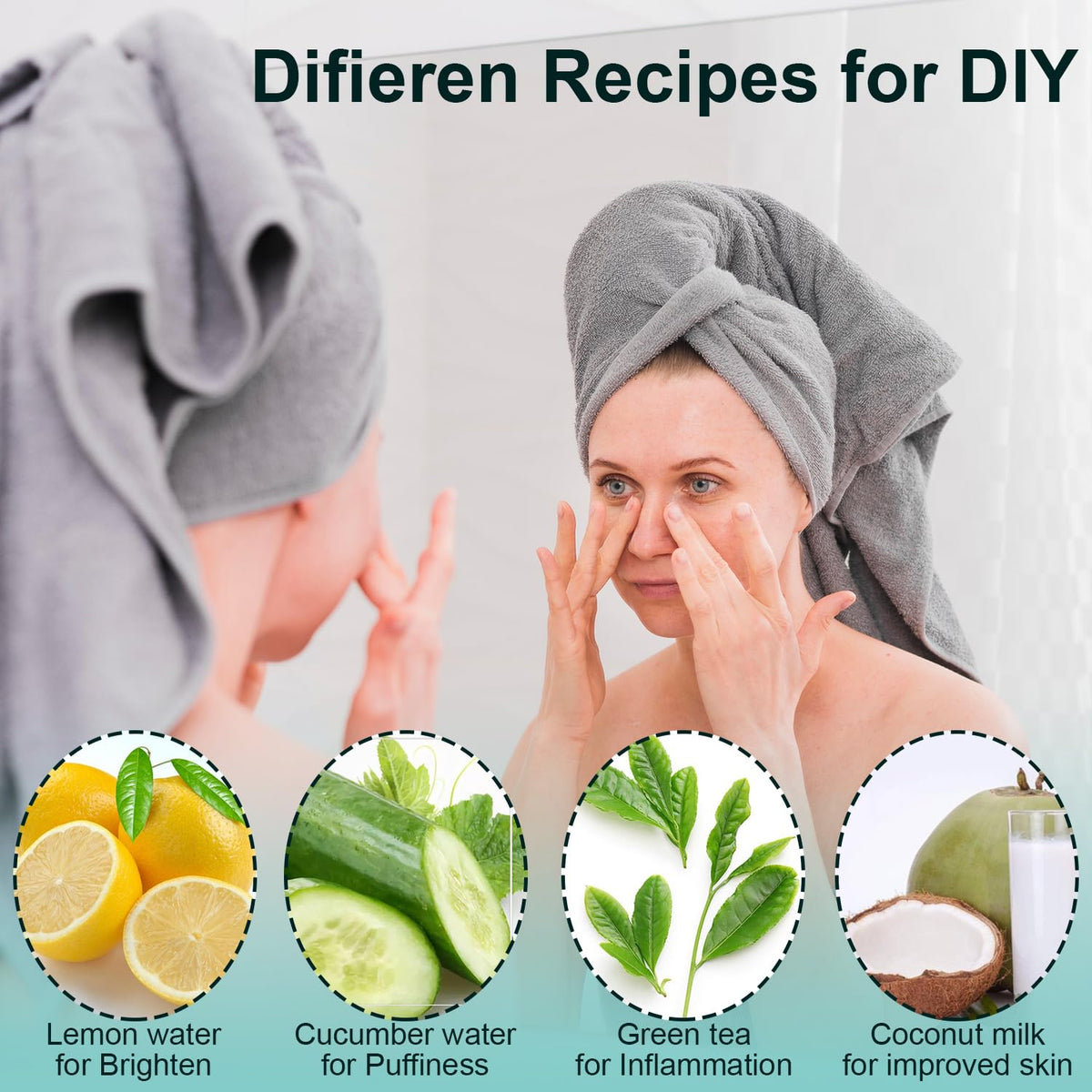 Aizami Baño De Hielo Facial, Recipiente Plegable Con Bandeja De Hielo Incorporada | Terapia De Hielo Facial Para Aliviar El Acné, Estimular El Nervio Vago Y Reducir Los Poros (Verde)
