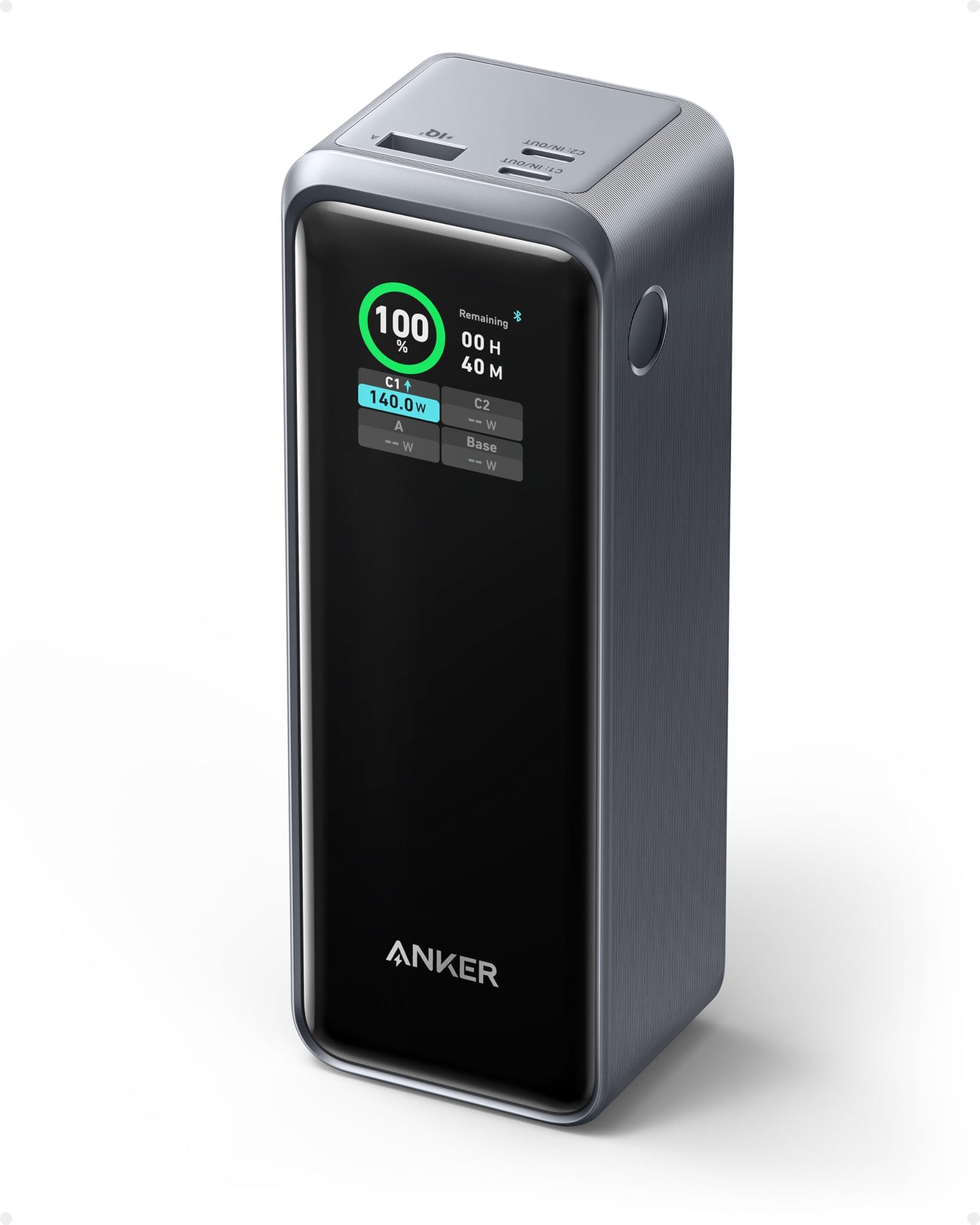 Power Bank Anker Prime Negro de 27,650mAh y 250W con 3 Puertos y App Inteligente